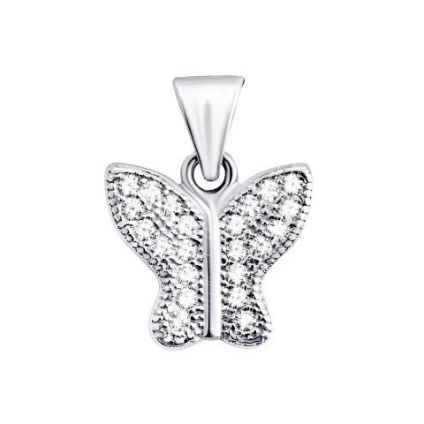Срібна підвіска Метелик з фіанітами (PP2428)