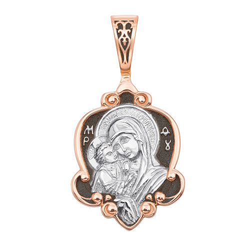 Срібна підвіска-іконка Божої Матері «Володимирська» (с31582/2)