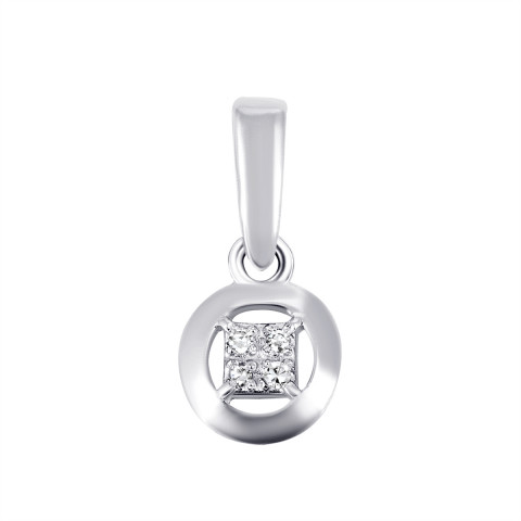 Срібна підвіска з діамантами (3938р-BR)