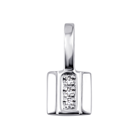 Срібна підвіска з діамантами (СД-011р)