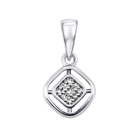Срібна підвіска з діамантами (СД-021р)