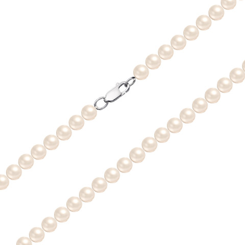 Срібне кольє з перлами (L 12.9 к бел)