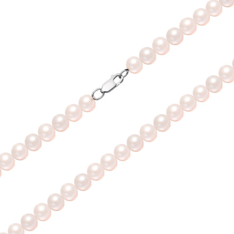 Срібне кольє з перлами (L 5.5 к бел)