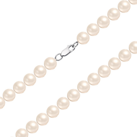 Срібне кольє з перлами (L 5 к бел)