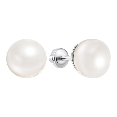 Срібні пусети з перлами (2280/9р-PWT)