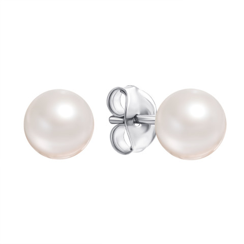 Срібні пусети з перлами (PESS0614-6)
