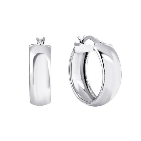 Срібні сережки-конго (3TE-02231-1)