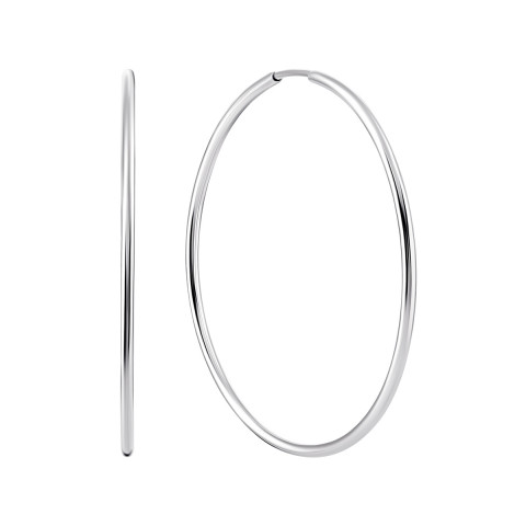 Срібні сережки-конго (СБ014.2с)