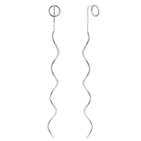 Срібні сережки-протяжки (продевки) (РР-016р)