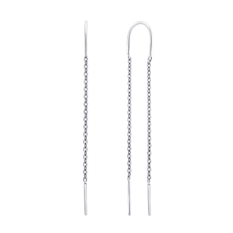 Срібні сережки-протяжки (продевки) (с21627)