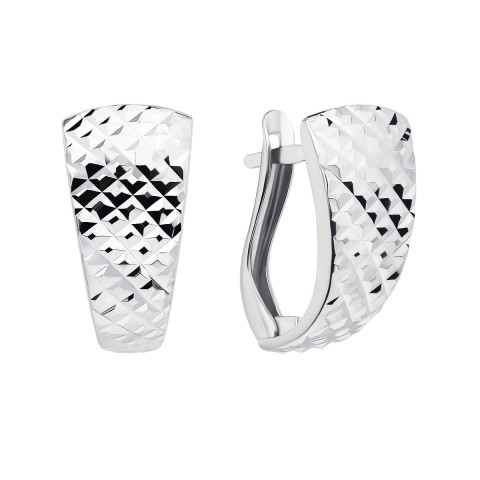 Срібні сережки з алмазною гранню (02901-2/12/3)