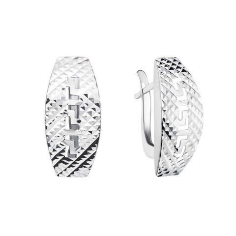 Срібні сережки з алмазною гранню (02913-2/12/3 (с02913/б))