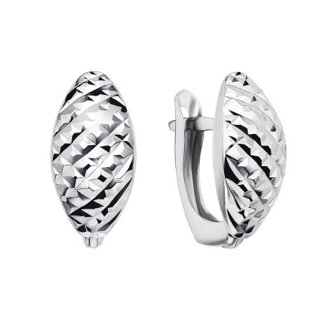 Срібні сережки з алмазною гранню (02914-2/12/3)