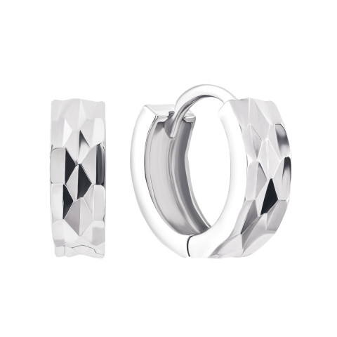 Срібні сережки з алмазною гранню (1EA80553-E)
