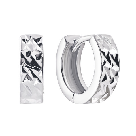 Срібні сережки з алмазною гранню (1EA80554-E)
