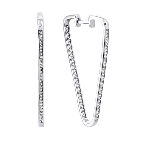 Срібні сережки з фіанітами (С2Ф/2014)