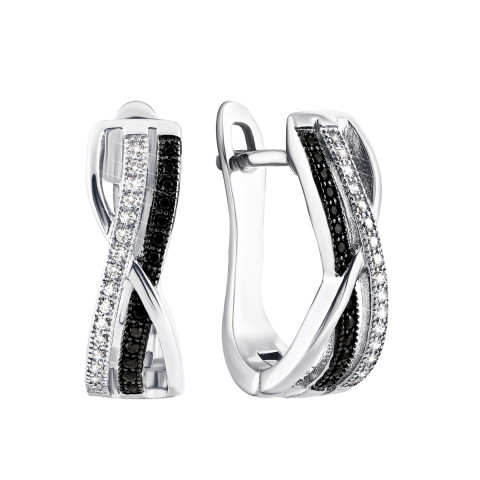 Срібні сережки з фіанітами (СК2ФО/202)