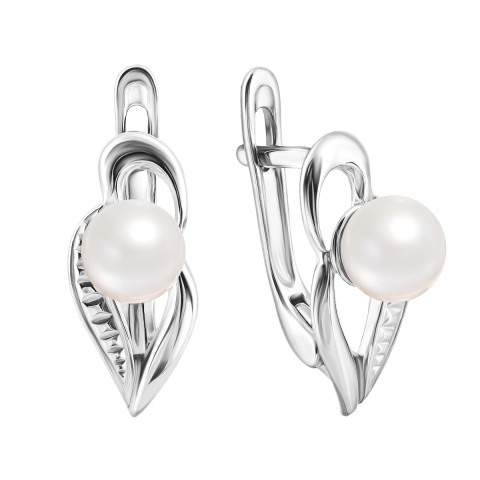 Срібні сережки з перлами (СК2Ж/029)