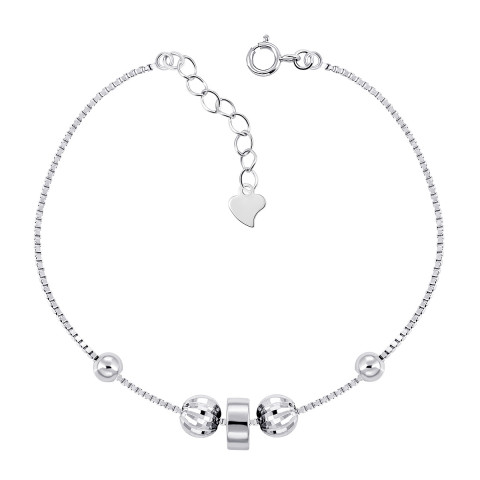 Срібний браслет з фіанітами (FB5021)