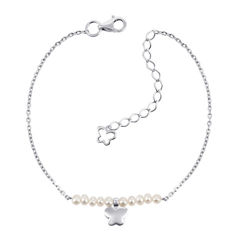 Срібний браслет з перлами (4199р-PWT)