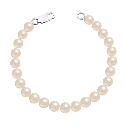 Срібний браслет з перлами (L7.5)