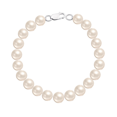 Срібний браслет з перлами (L 8 б бел)