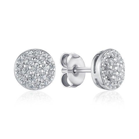 Срібні пусети з фіанітами SZDE00423-E/12/1