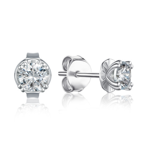 Срібні сережки з фіанітом SZDE00952-E/12/1