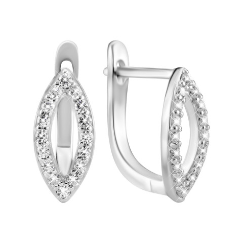 Срібні сережки з фіанітами (SZDE16990)