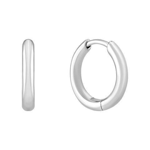 Срібні сережки-конго (SZDE20266)