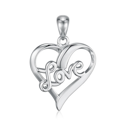 Срібна підвіска Серце  SZDP00324-P/12