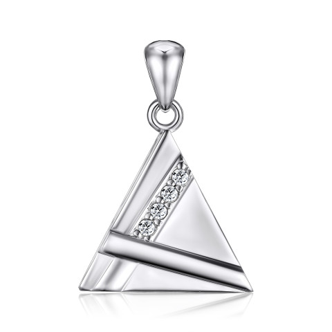 Срібна підвіска з фіанітами SZDP00460-P/12/1