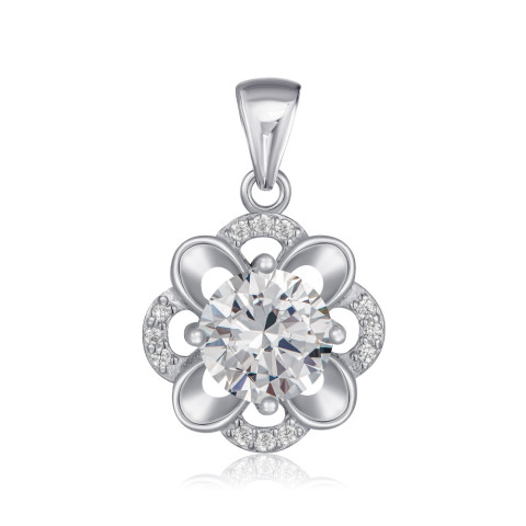 Срібна підвіска з фіанітами SZDP01710-P/12/1