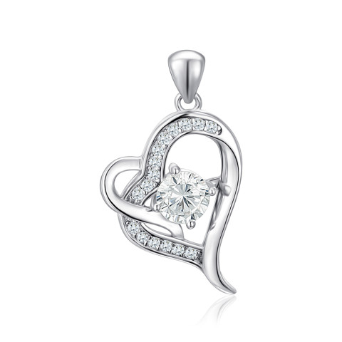 Срібна підвіска з фіанітами SZDP01747-P/12/1