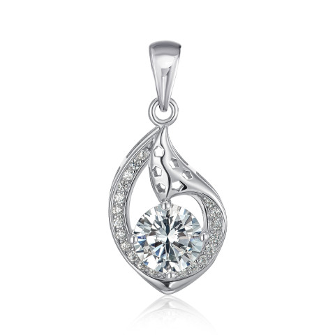Срібна підвіска з фіанітами SZDP01777-P/12/1