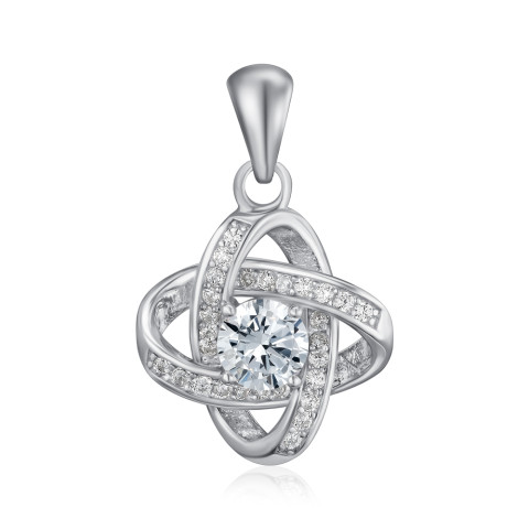 Срібна підвіска з фіанітами SZDP01844-P/12/1