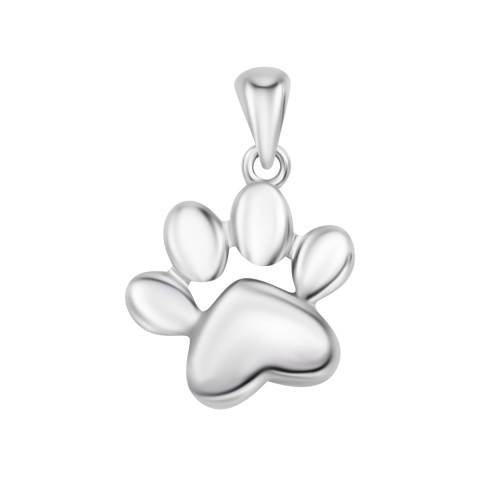 Срібна намистина шарм Лапка (SZDP03968)