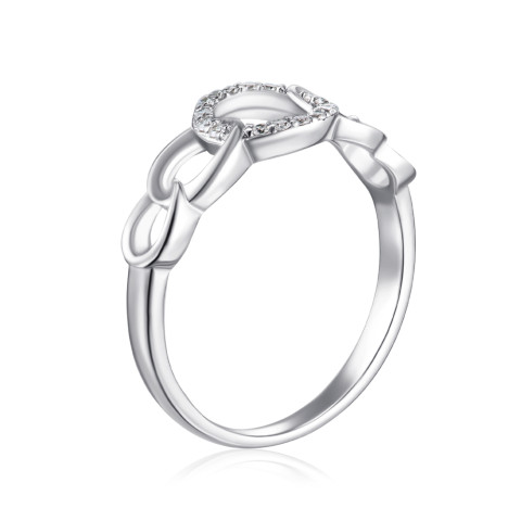 Срібна каблучка з фіанітами  SZDR02125-R/12/1