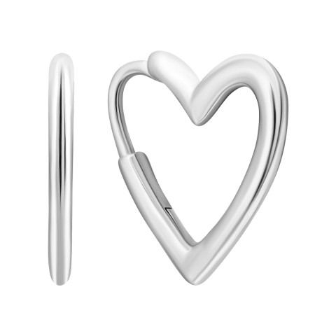 Срібні сережки Серце (SZE044)