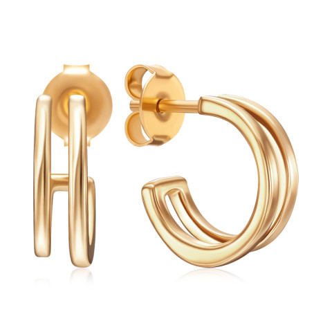 Срібні сережки TE-1982-GOLD-E/20