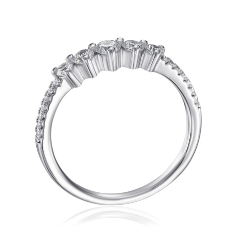 Срібна каблучка з фіанітами TR-742-7-W-S-R/12/1