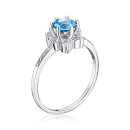 Срібна каблучка зі шпинеллю та фіанітами 00847/12/1/21301