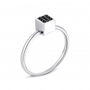 Срібна каблучка з фіанітам (1054К (Ф2).Rh)