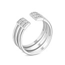 Срібна каблучка з фіанітами (1062К(Ф1).Rh)