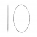 Срібні сережки-конго (1123С (1.3/40).Rh)