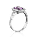 Срібна каблучка з аметистом 1716/1р-AMET