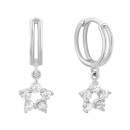 Срібні сережки-підвіски з фіанітами (1EA103716)