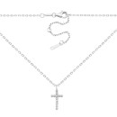 Срібне кольє Хрестик з фіанітами (1NE58190-CZ)