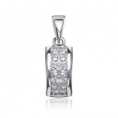 Срібна підвіска з фіанітами. Артикул 1SE62187-P-P/12/1