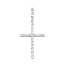 Срібний хрестик з фіанітами (2-0021.0.2)